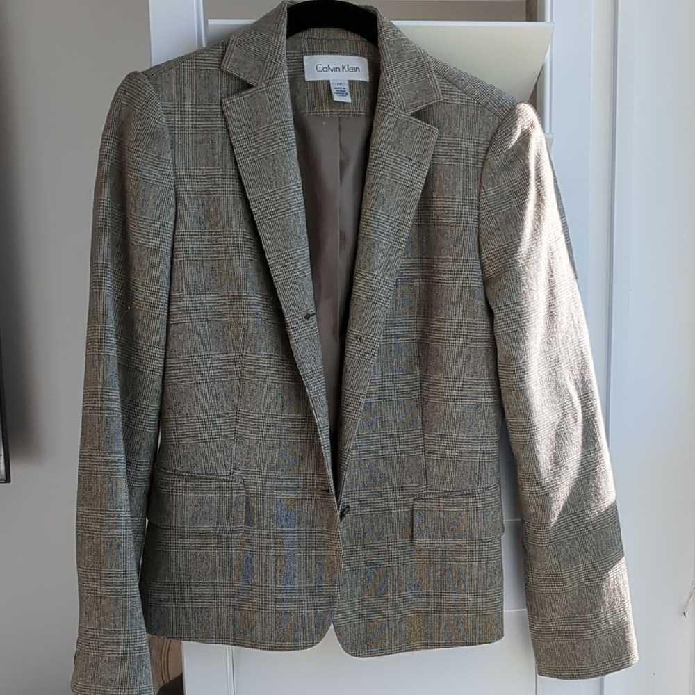 Calvin Klein Plaid Blazer